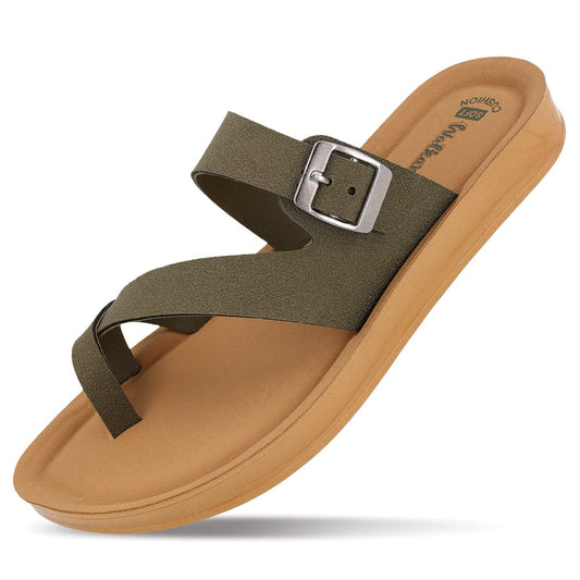 Women daily wear sandels olive Beige
