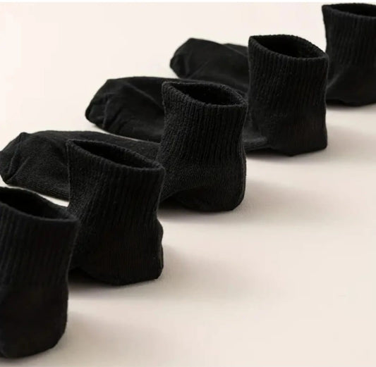 Boys and Girls Ankle-Length Uniform Black School Socks 3 Piece Combo Set