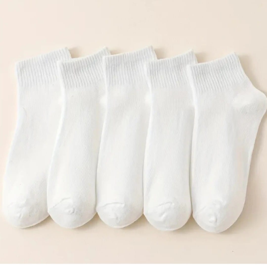 Boys and Girls Ankle-Length Uniform WHITE School Socks 3 Piece Combo Set