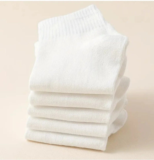 Boys and Girls Ankle-Length Uniform WHITE School Socks 3 Piece Combo Set