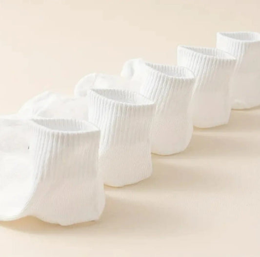Boys and Girls Ankle-Length Uniform WHITE School Socks 3 Piece Combo Set