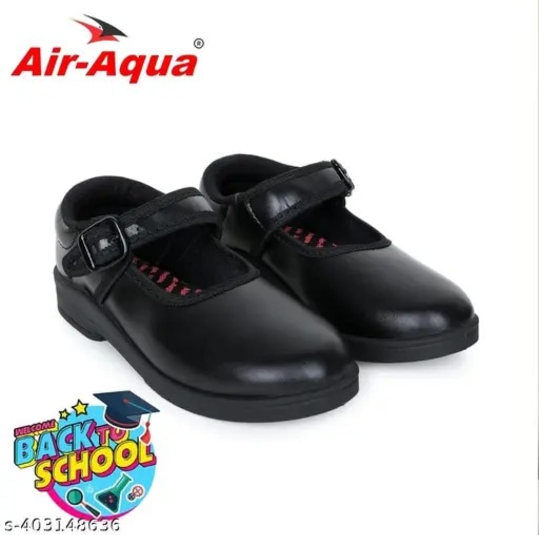 Airaqua Girls School Shoes Black Velcro – Comfo